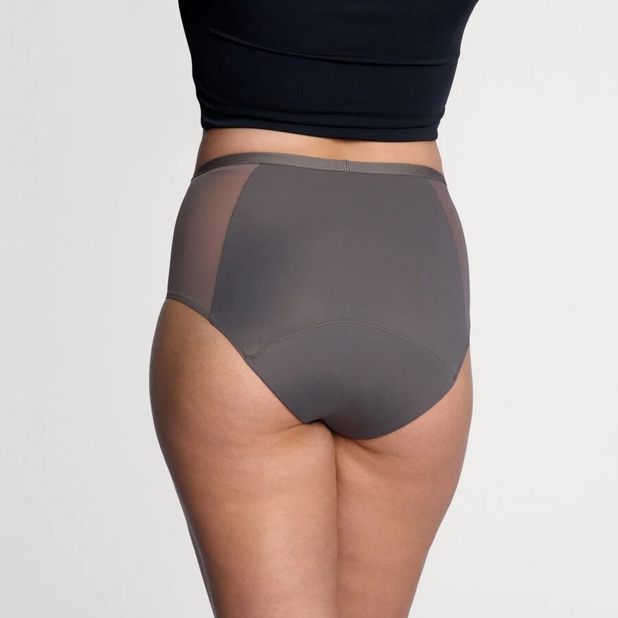 Thinx Comfort Stretch Hi-Waist All Day Period Underwear, Slate, , large image number 2