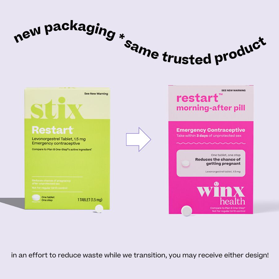 Winx Restart Emergency Contraceptive Morning After Pill, , large image number 1