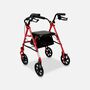Drive Aluminum Rollator with Fold Up and Removable Back Support, 7" Casters, Red, , large image number 1