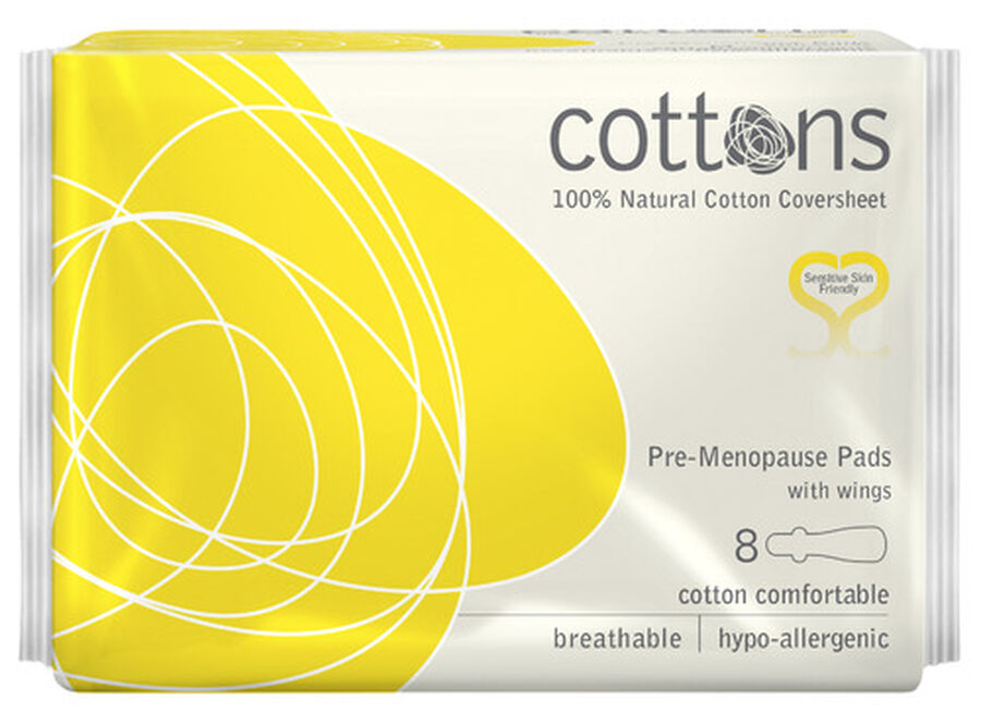 Cottons Pre-Menopause Pads, 8 ct., , large image number 2