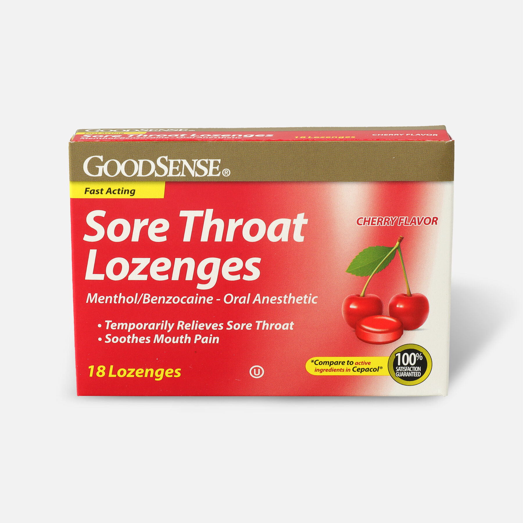 GoodSense® Sore Throat Lozenge 18 Count, Cherry