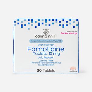 Caring Mill™ Original Strength Famotidine Tablets, 10mg, 30 ct.