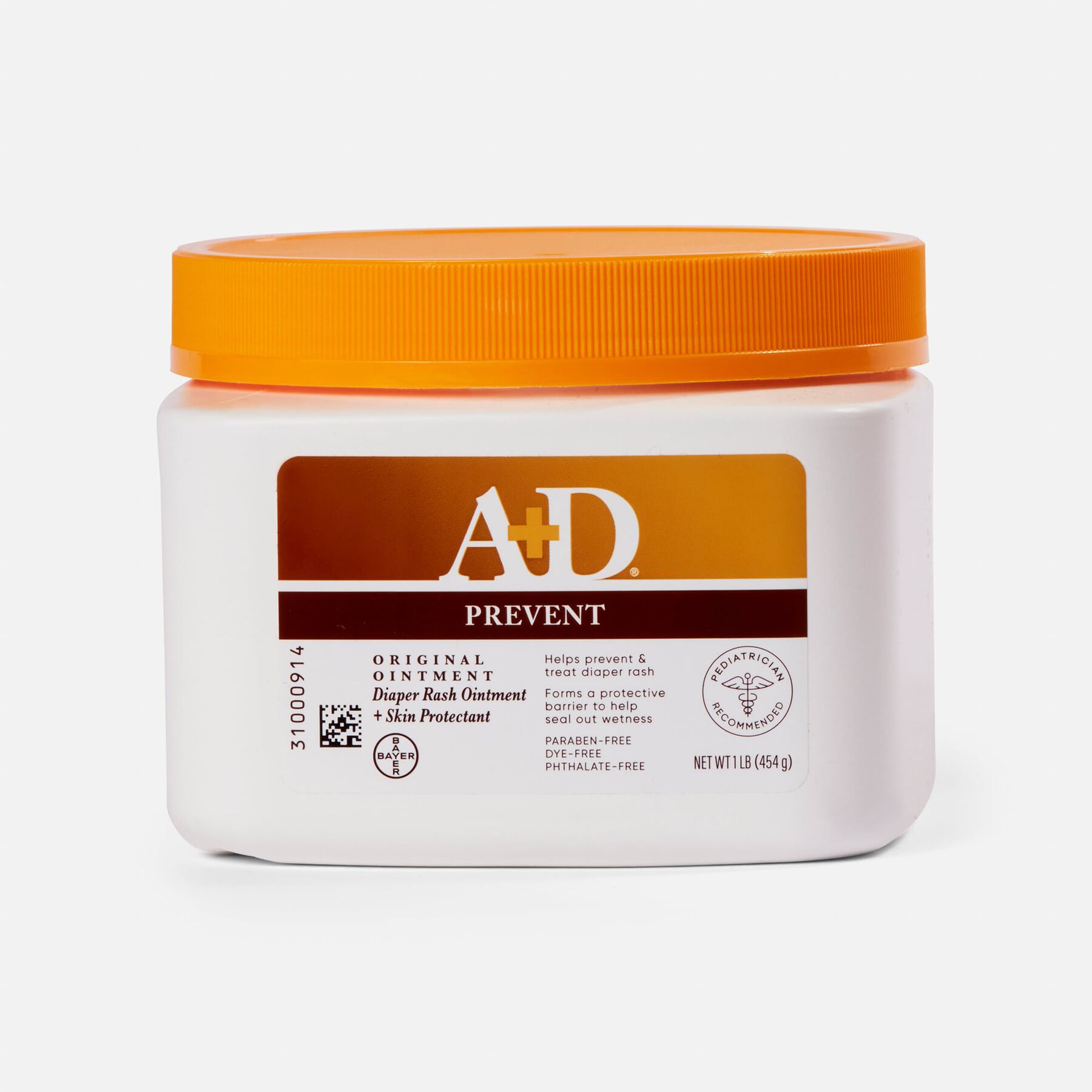 A+D Original Ointment, Diaper Rash and AllPurpose Skincare Formula, 1 lb