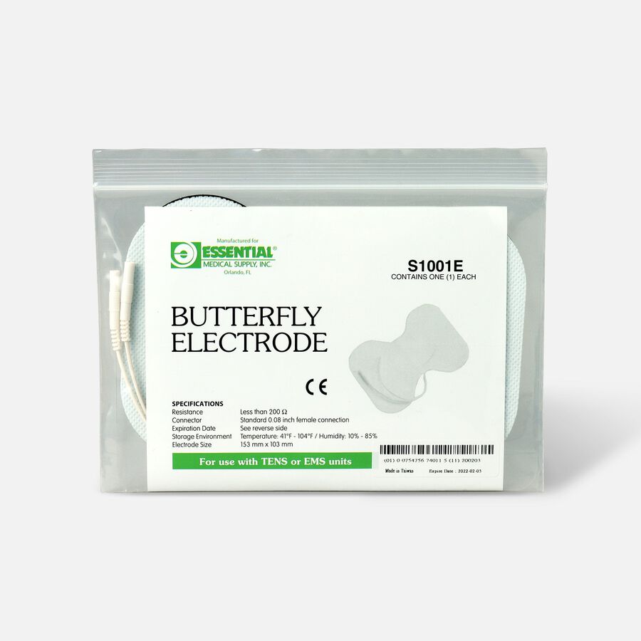 Essential Medical Supply Butterfly Electrode, , large image number 0