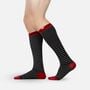 VIM & VIGR Nylon Compression Socks, Little Stripe Black & Gray, 30-40 mmHg, , large image number 0