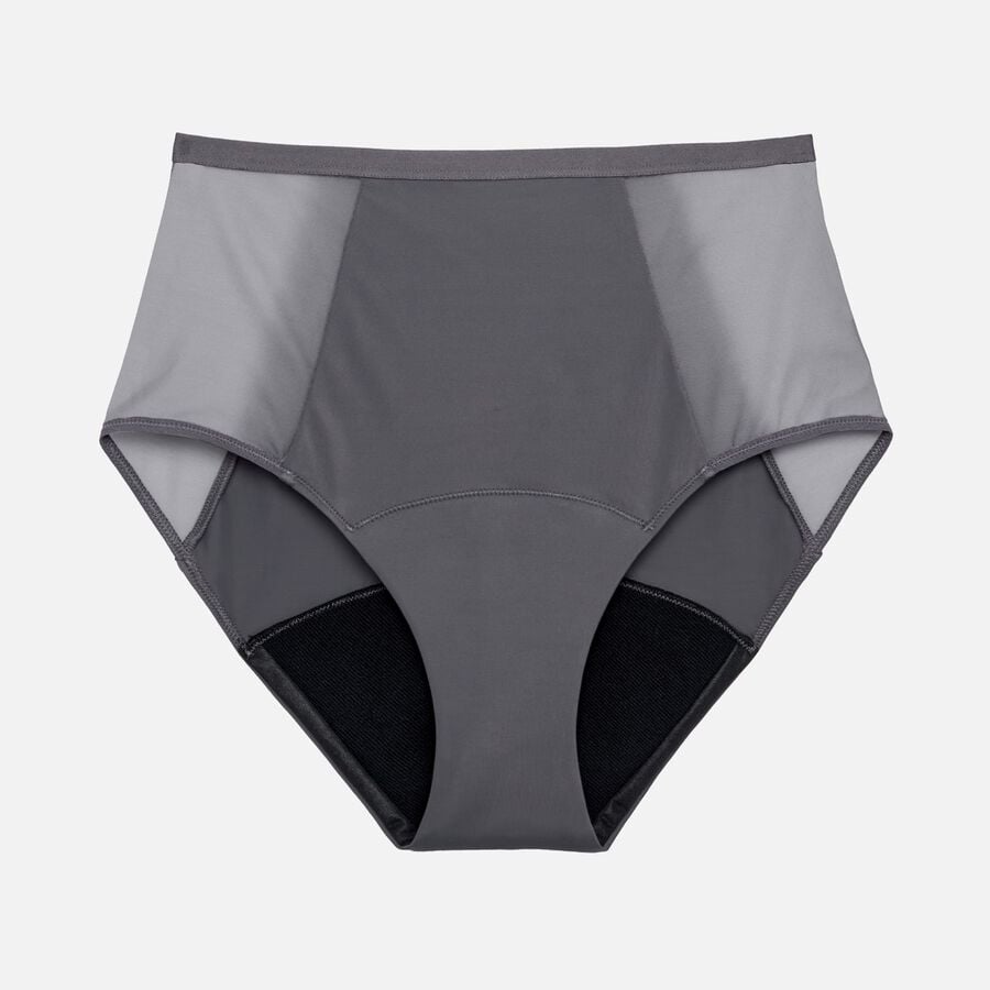Thinx Comfort Stretch Hi-Waist All Day Period Underwear, Slate, , large image number 0