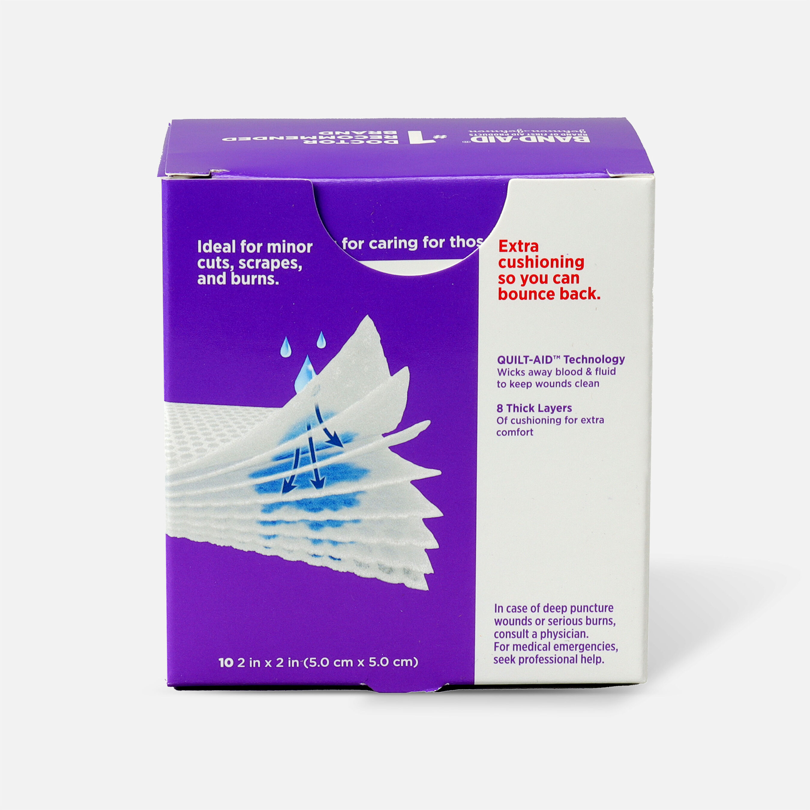 BandAid First Aid Gauze Pads 2x2, 25 ea