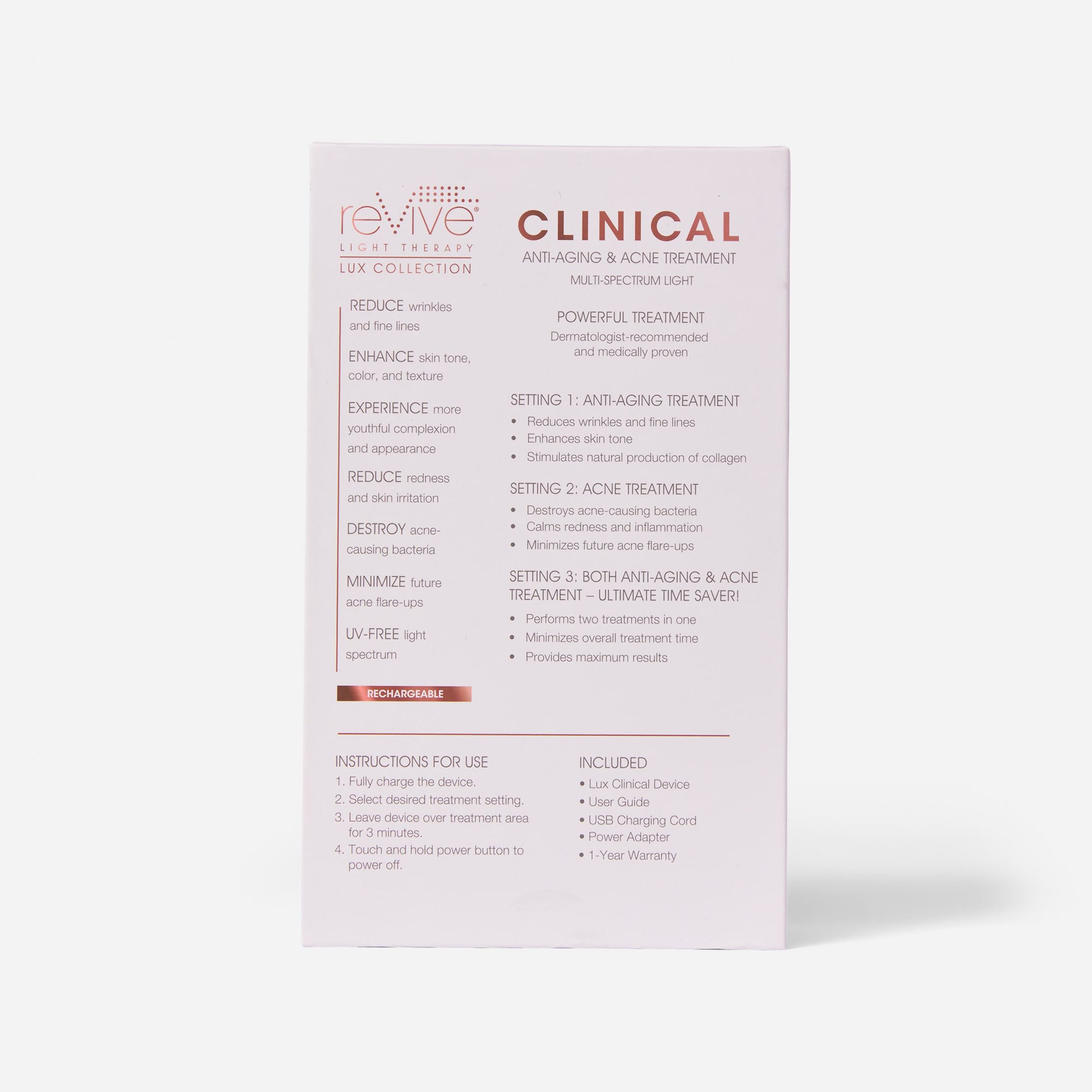 HSA Eligible reVive Light Therapy LUX Clinical Light Therapy Handheld