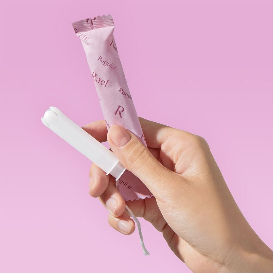 Rael Organic Cotton Core Tampons with Plant Based Compact Applicators - Regular, 18 ct., , large image number 2