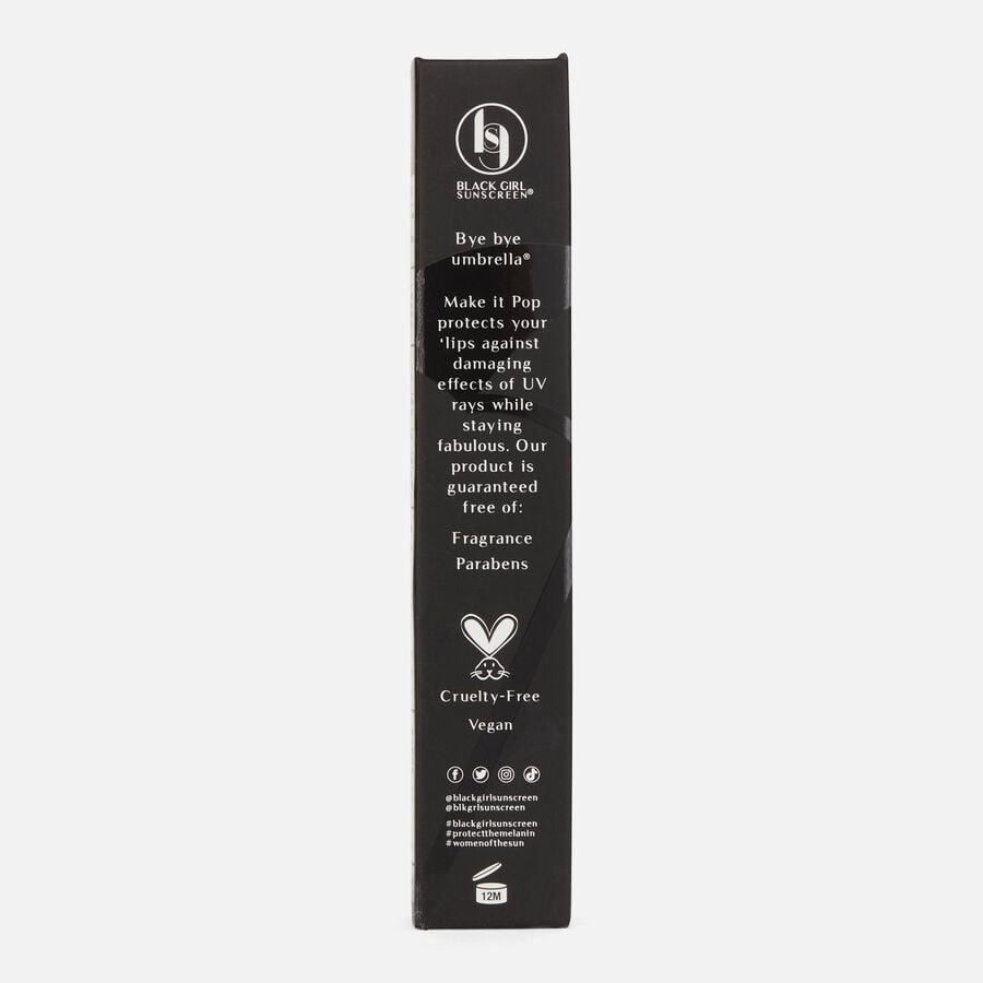 Black Girl Sunscreen Make It Pop Sungloss Sunscreen Lip Gloss, SPF 50, 0.13 fl oz., , large image number 1