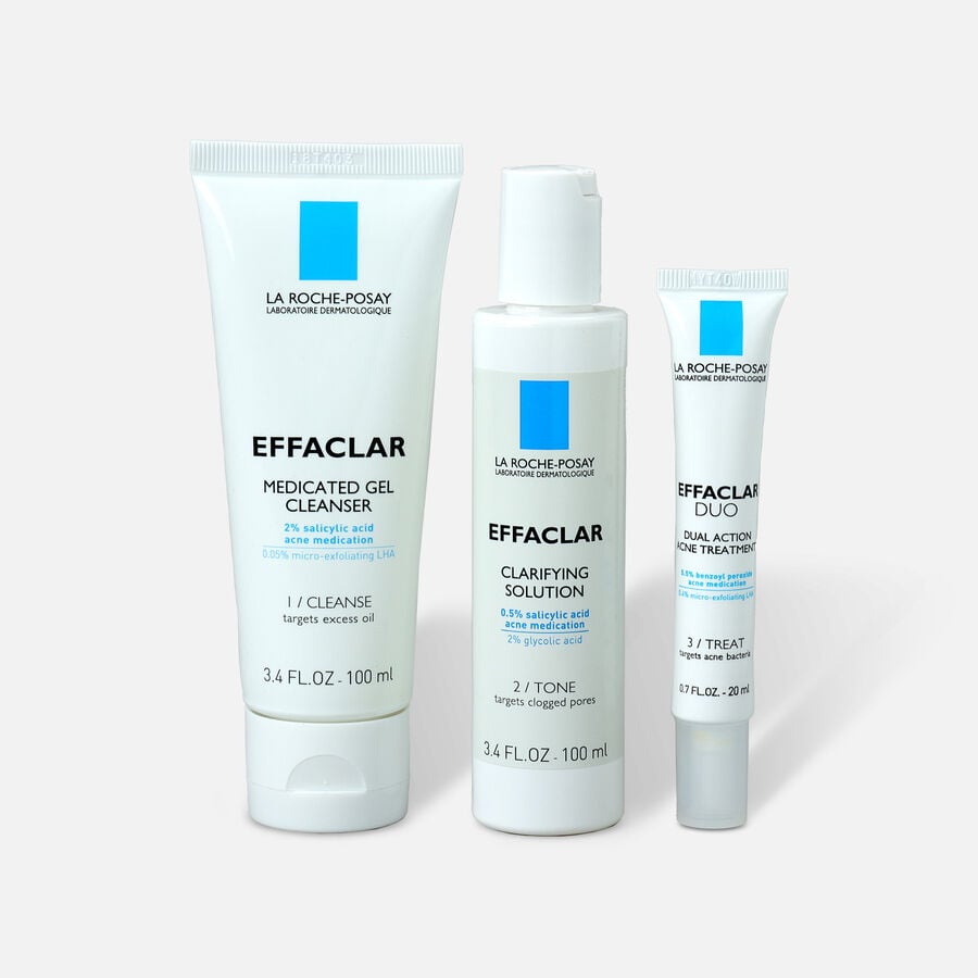 La Roche-Posay Effaclar Dermatological 3-Step Acne Treatment System