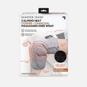 Sharper Image Calming Heat Copper + Charcoal Massaging Knee Wrap