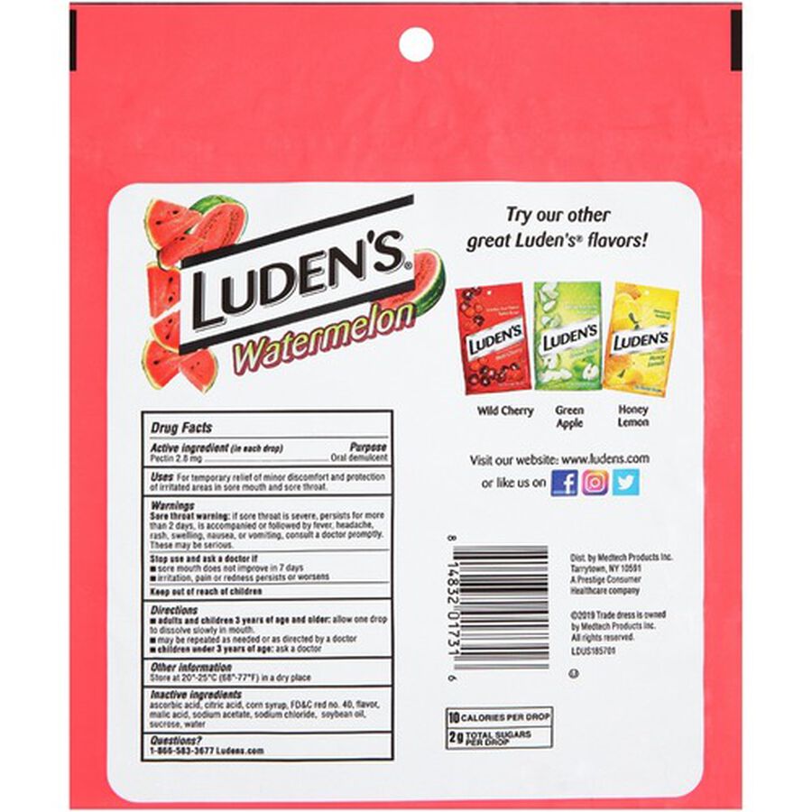 Luden's Watermelon Throat Drops, 90 ct.