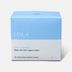 LOLA Tampons, Compact Plastic Applicator, 20 ct.