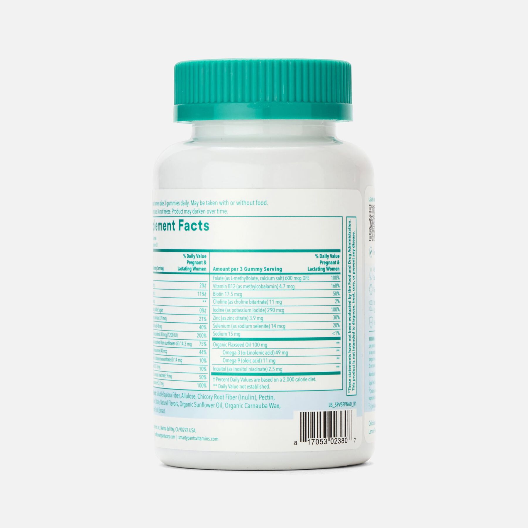 HSA Eligible SmartyPants Sugar Free Prenatal Multi & Omegas Gummies, 60