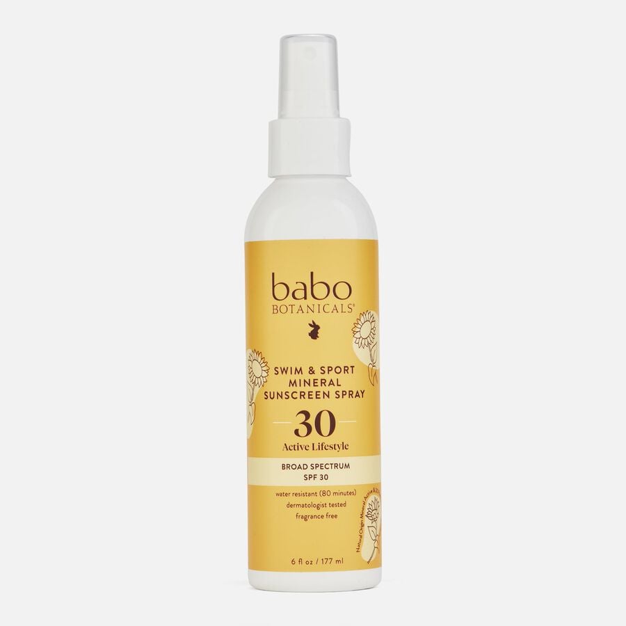 Babo Botanicals Swim & Sport Mineral Sunscreen Spray, SPF 30, 6 fl oz., , large image number 0