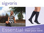 SIGVARIS Essential Cotton Men's Socks, Long, Black, , large image number 6