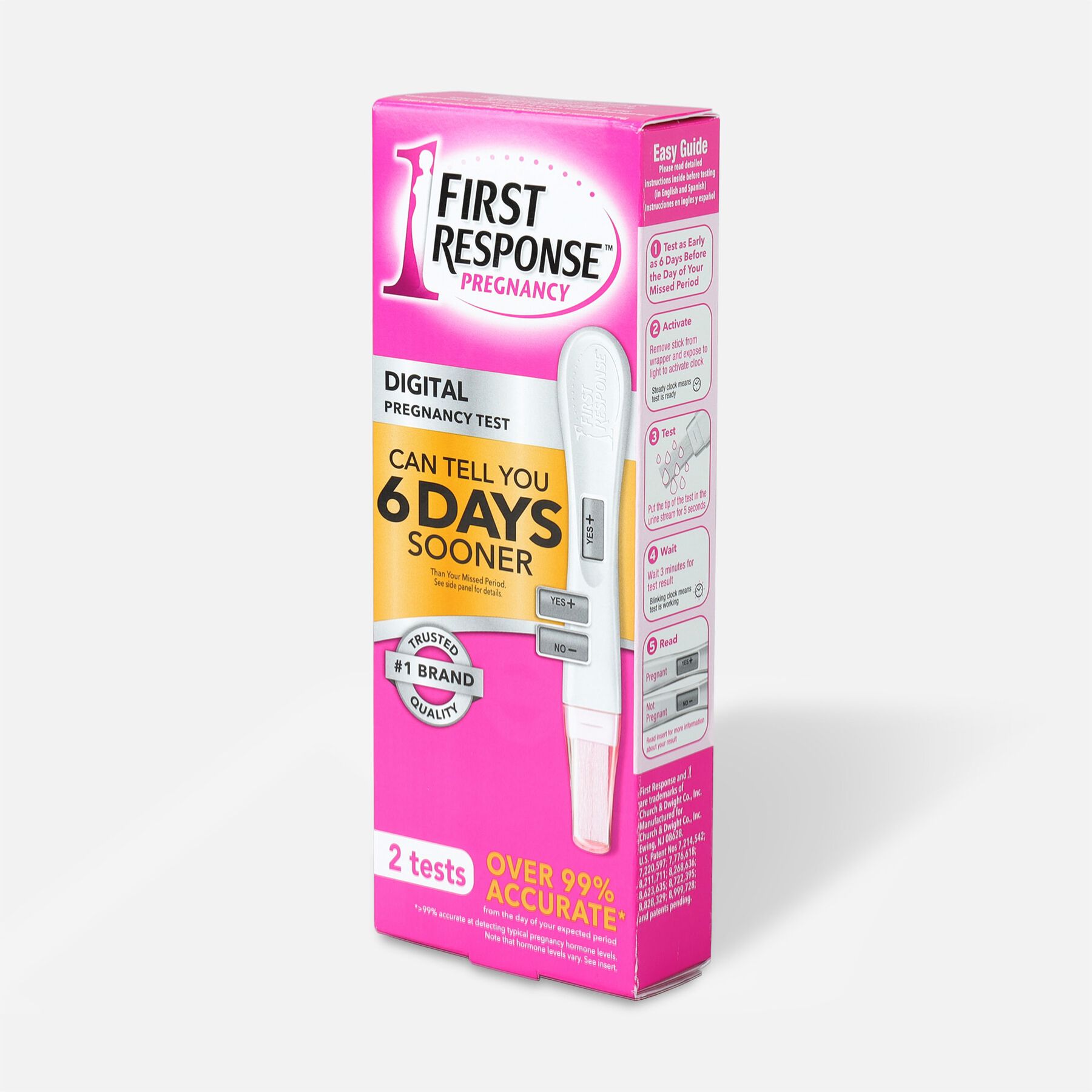First Response Gold Digital Pregnancy Test Early Result Kit 2ct