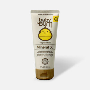 Baby Bum SPF 50 Mineral Sunscreen Lotion, Fragrance Free, 3 oz.