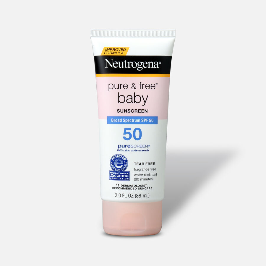 Neutrogena Pure & Free Baby Mineral Sunscreen, Broad Spectrum, SPF 50, 3 fl oz., , large image number 0
