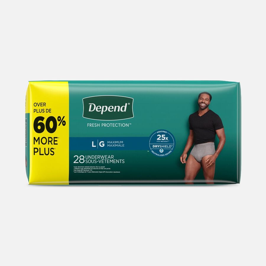 Depend Fresh Protection Adult Incontinence Underwear for Men, , large image number 1