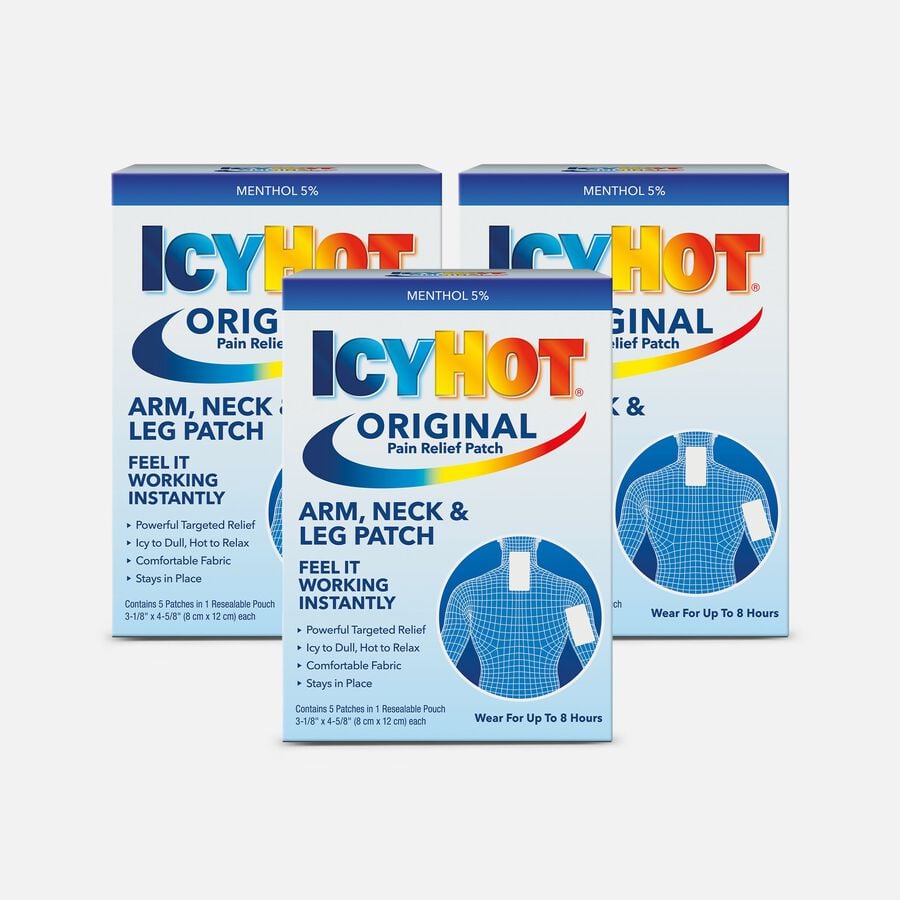 Icy Hot Extra Arms Neck Leg Patch, 5 ct. (3-Pack), , large image number 0
