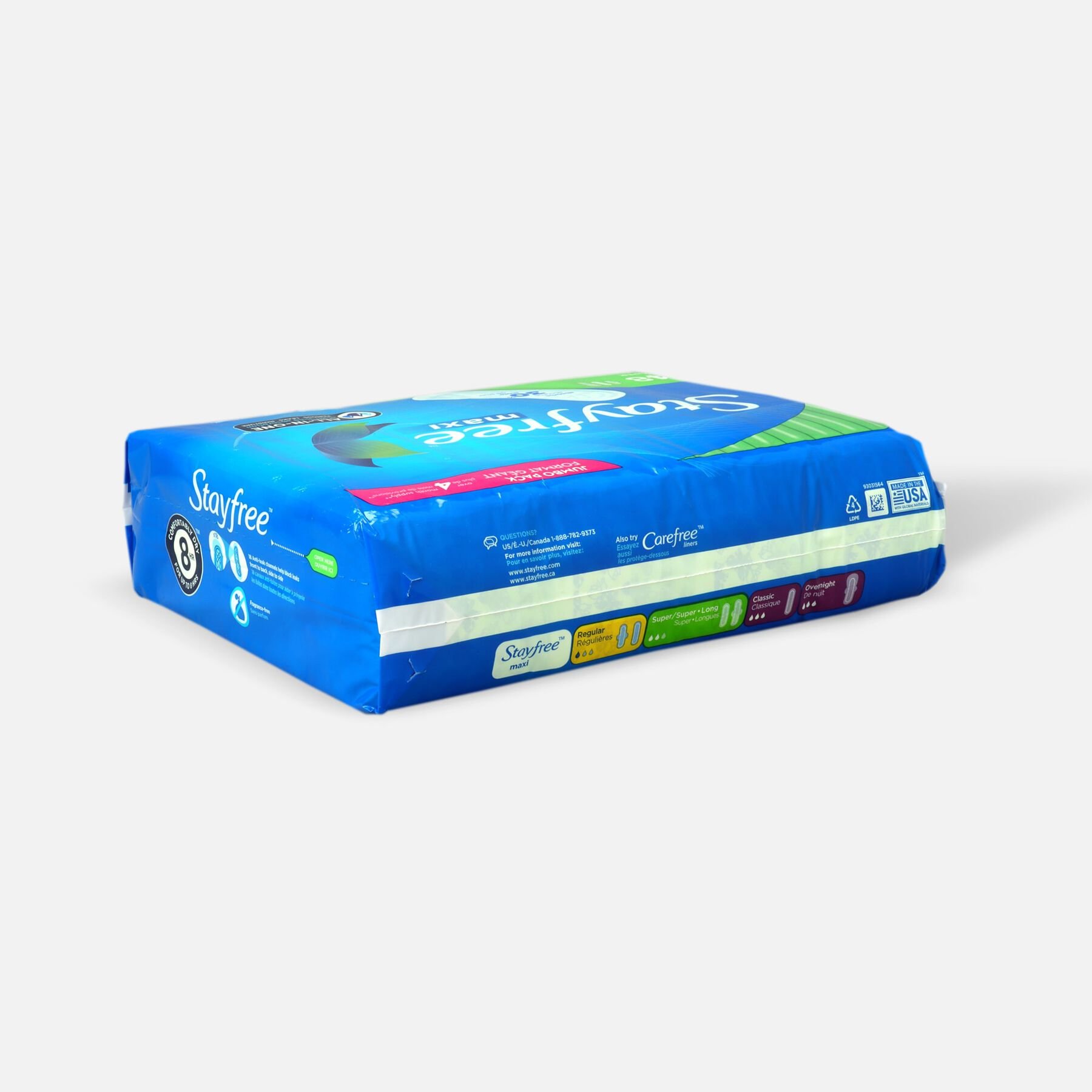 HSA Eligible Stayfree Maxi Pads Super, 48 ct. HSA Eligible