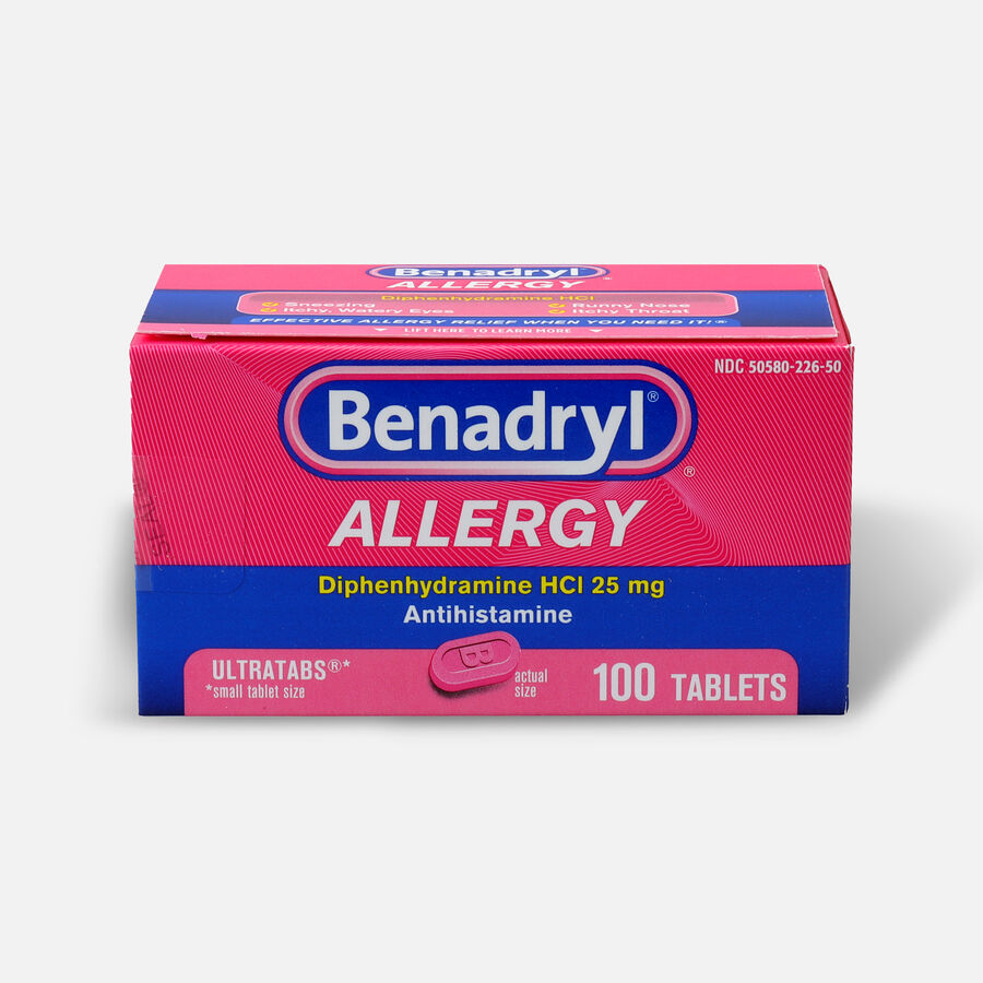 Benadryl Ultra Allergy Relief Tablets, 100 ct., , large image number 0