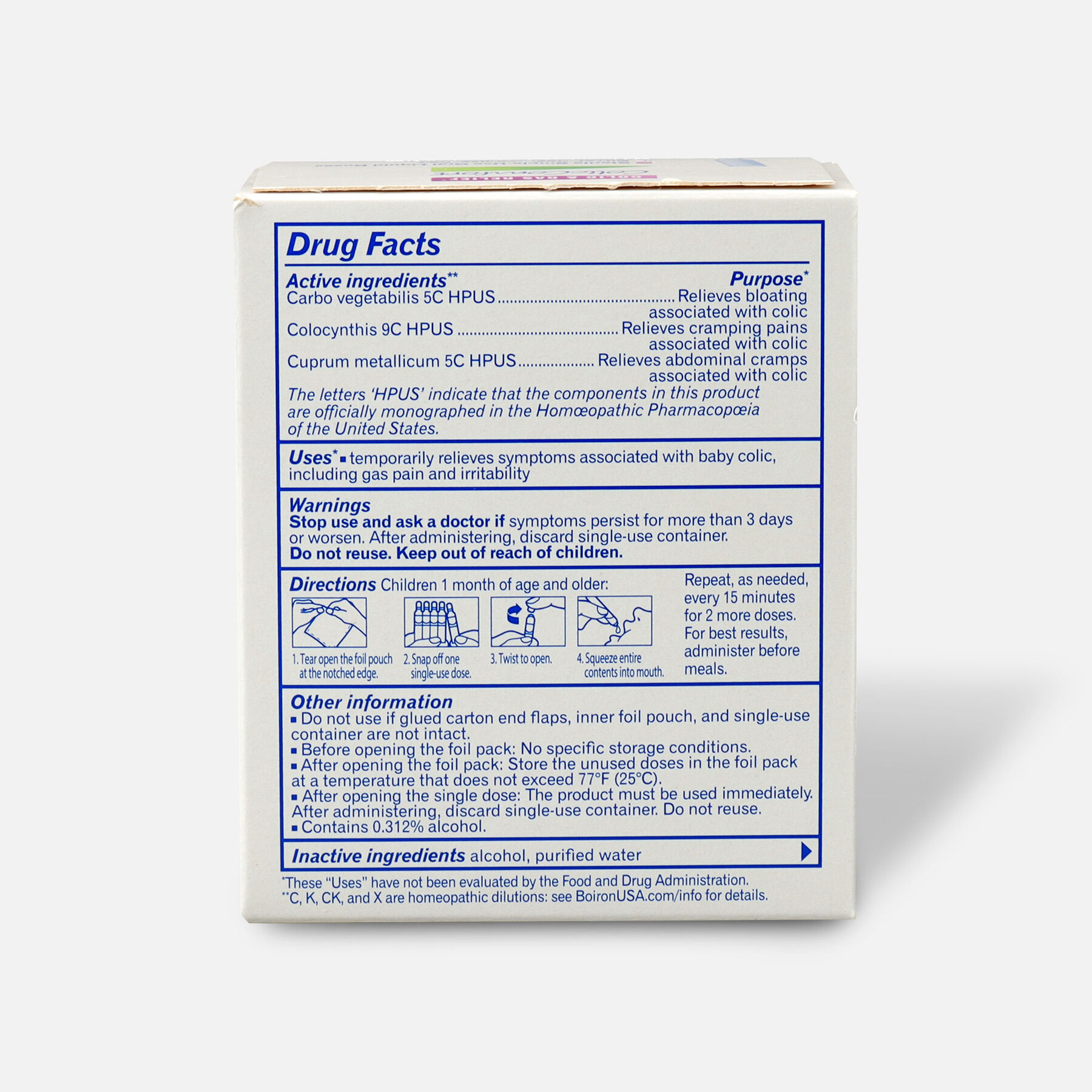 Boiron Colic Comfort Homeopathic Medicine for Colic & Gas Relief, 30 ct
