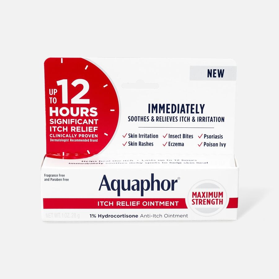 Aquaphor Itch Relief Ointment, 1% Hydrocortisone, 1 oz., , large image number 0