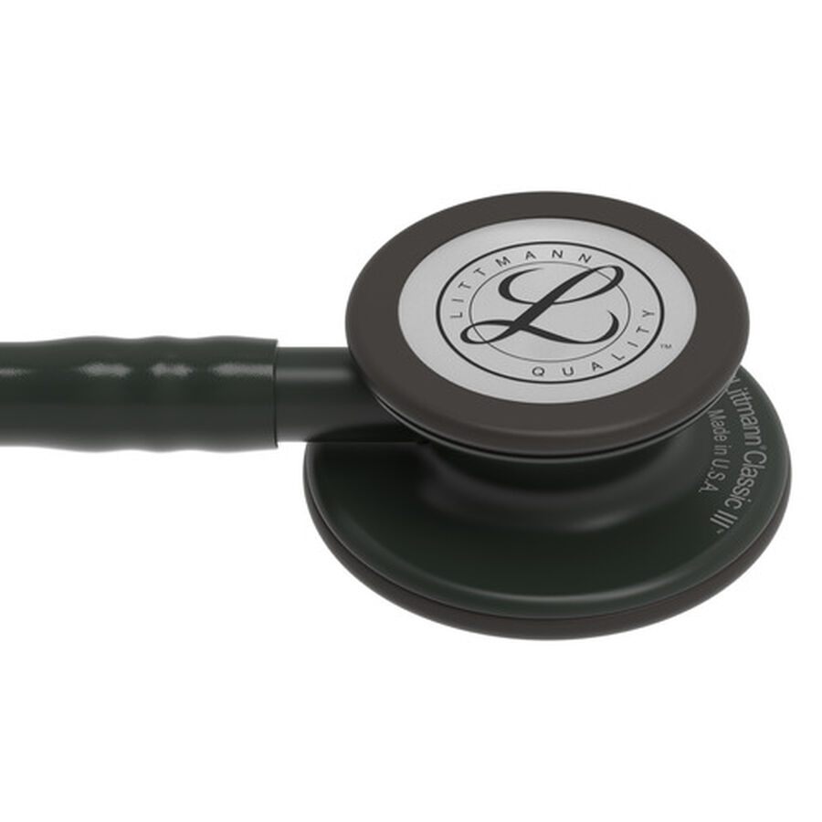 3M Littmann Classic III Stethoscope, Black Tube with Black Edition Chestpiece, 27", , large image number 6