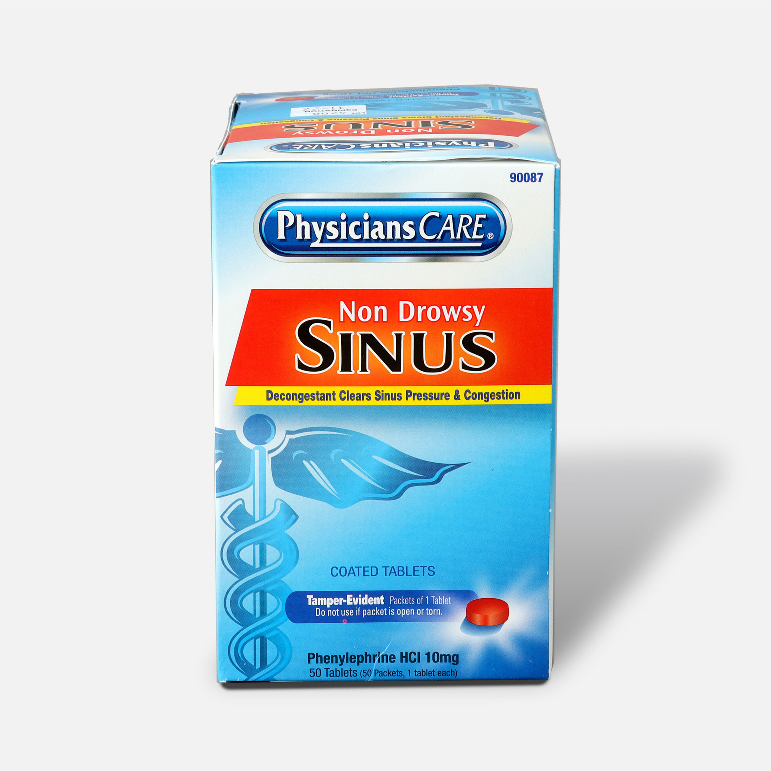 PhysiciansCare Sinus Decongestant, Phenylephrine HCl 10mg, 50ct