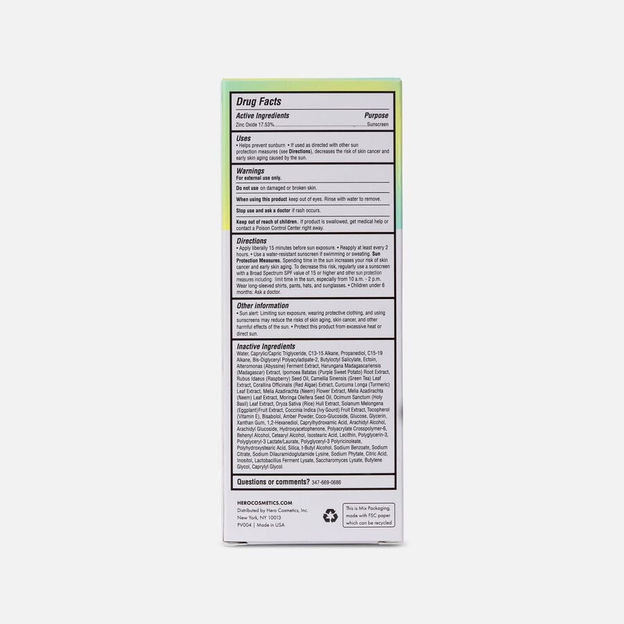 Hero Cosmetics Force Shield Superlight Sunscreen Broad Spectrum, SPF 30, 1.69 fl oz., , large image number 1
