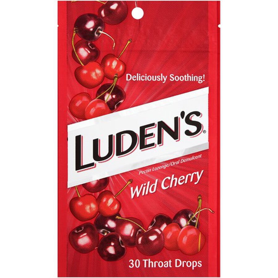 Luden's Wild Cherry Throat Drops, 30 ct.