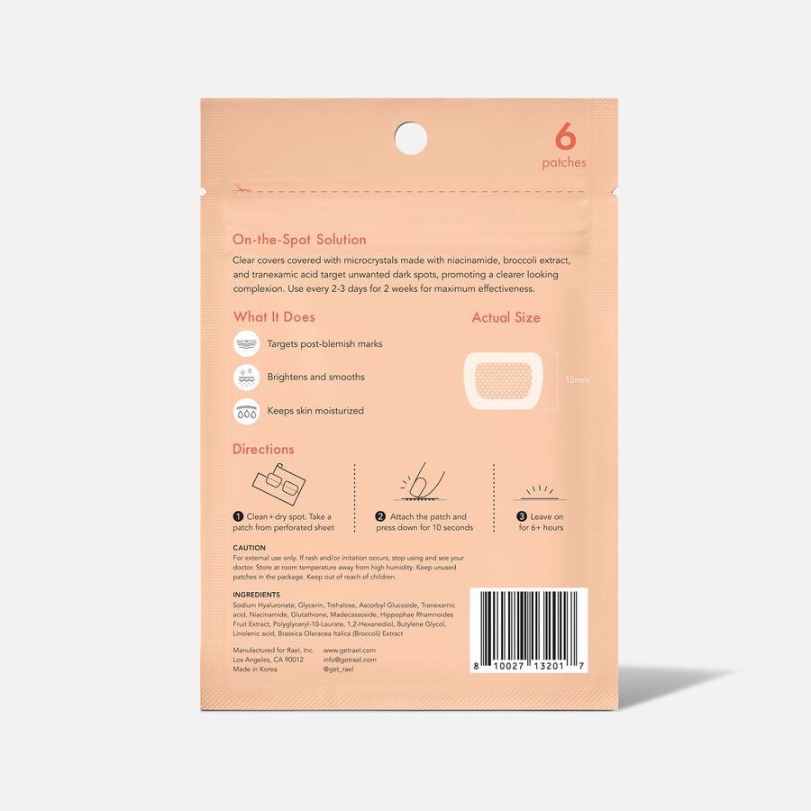 Rael Beauty Miracle Patch Microcrystal Dark Spot Cover, 6 ct., , large image number 1
