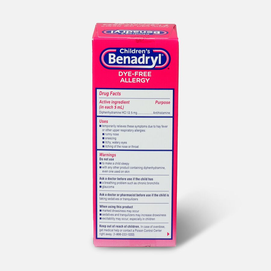 Children's Benadryl Oral Solution, Bubble Gum Flavored, 4 fl oz., , large image number 1