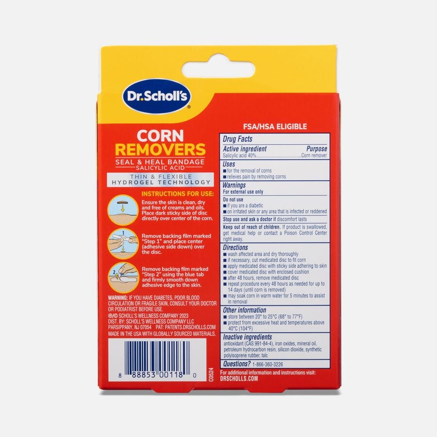 Dr. Scholl's Hydrogel Corn Removers With Seal And Heal Bandage, 6 ct., , large image number 1