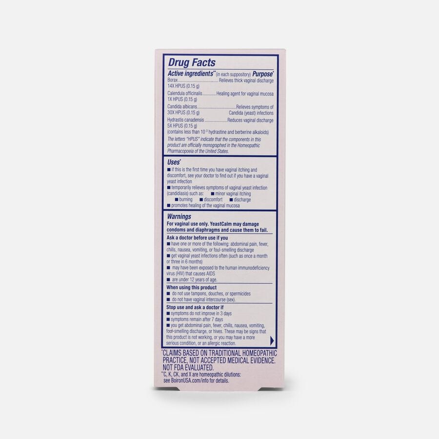 Boiron YeastCalm Suppositories, 7 ct., , large image number 2