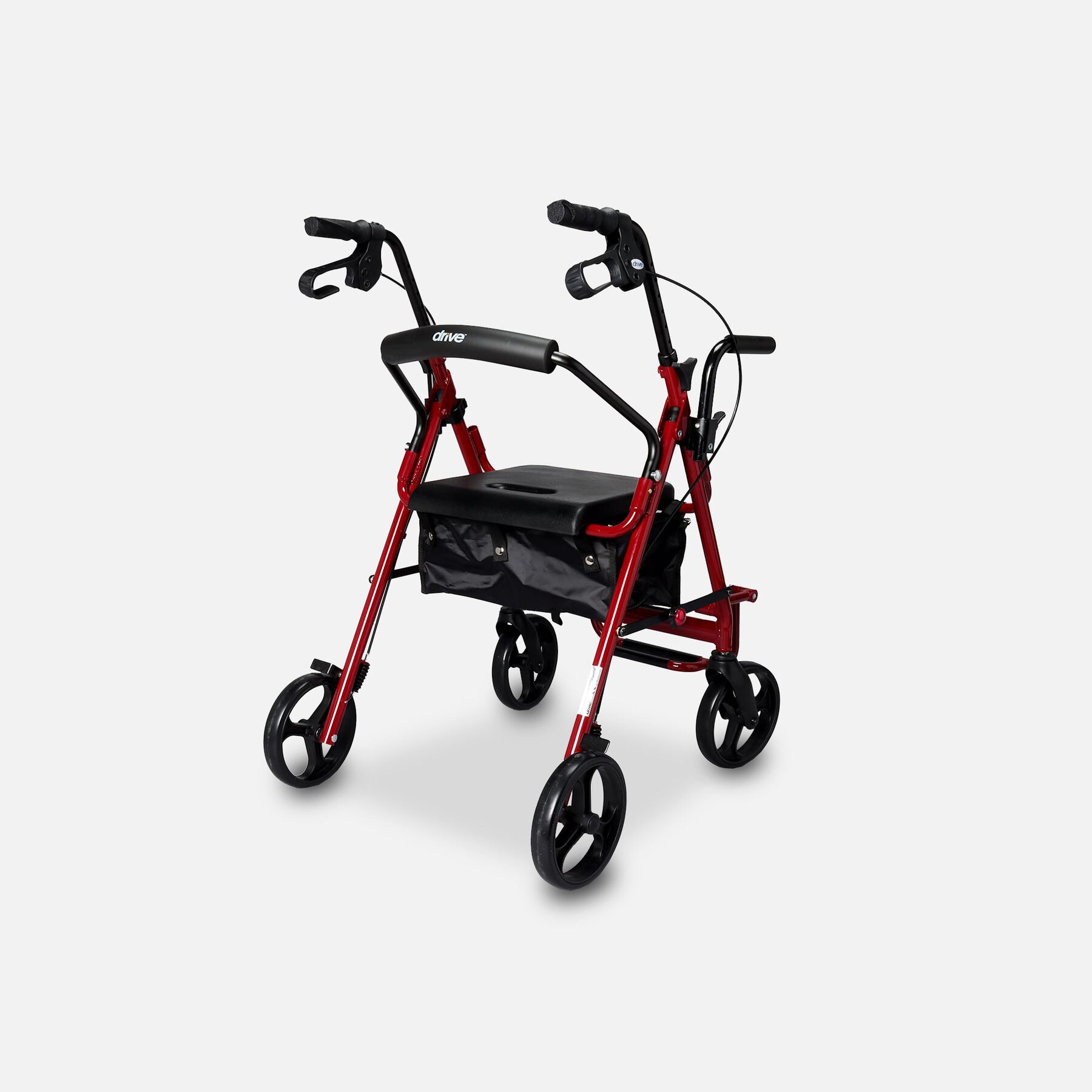 Drive Duet Rollator/Transport Chair, Burgundy