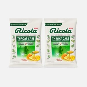 Ricola Max Throat Care Dual Action Cough Drops, Honey Lemon, 34 ct. (2-Pack)