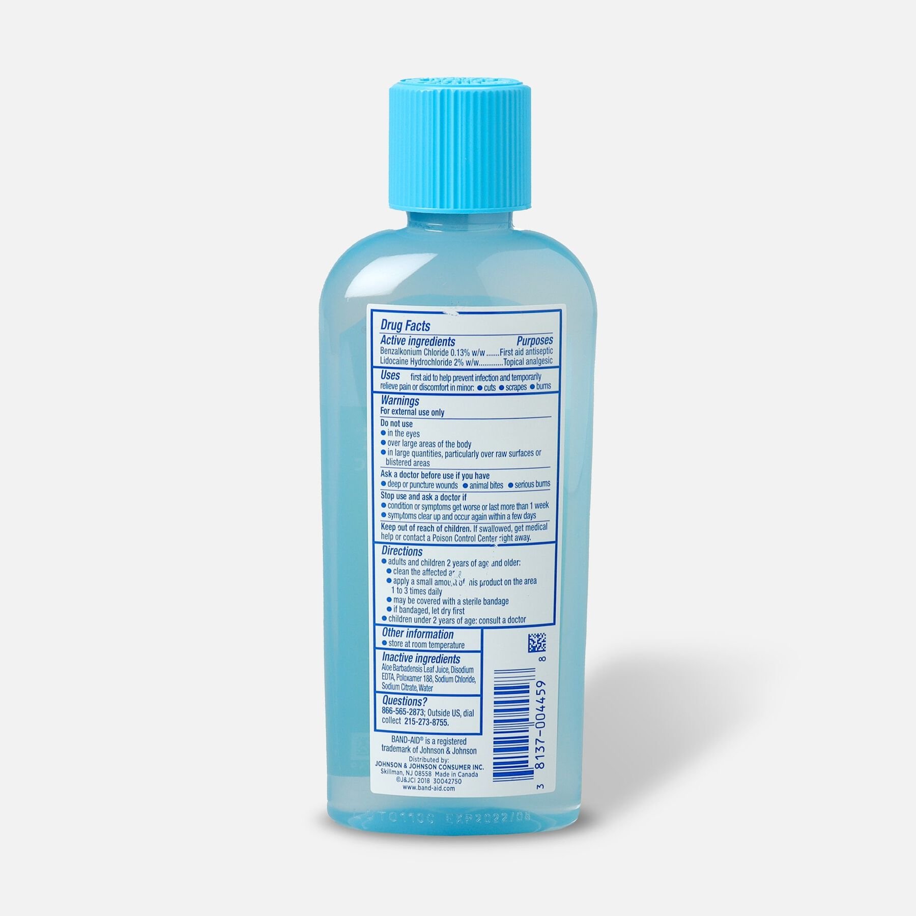 HSA Eligible BandAid Antiseptic Wash, HurtFree, 6 fl oz. HSA Eligible