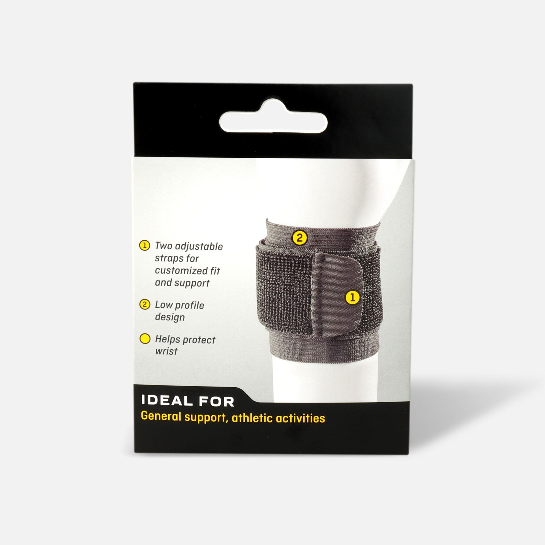 Futuro Adjustable Sport Wrap Around Wrist Support, Black, 1 ea