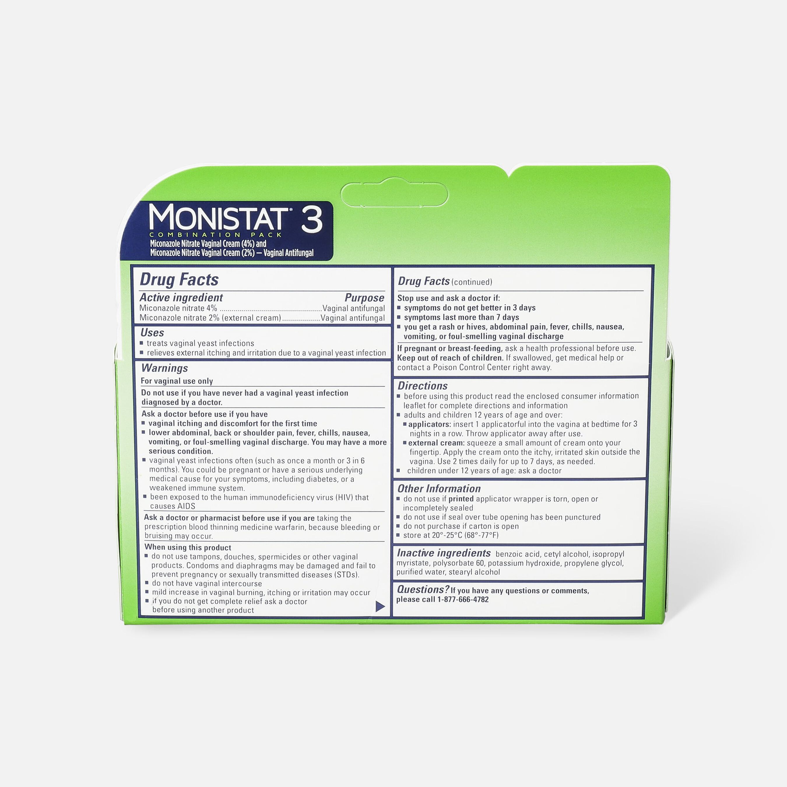 HSA Eligible Monistat 3, Cure and Itch Relief, Prefilled Cream HSA
