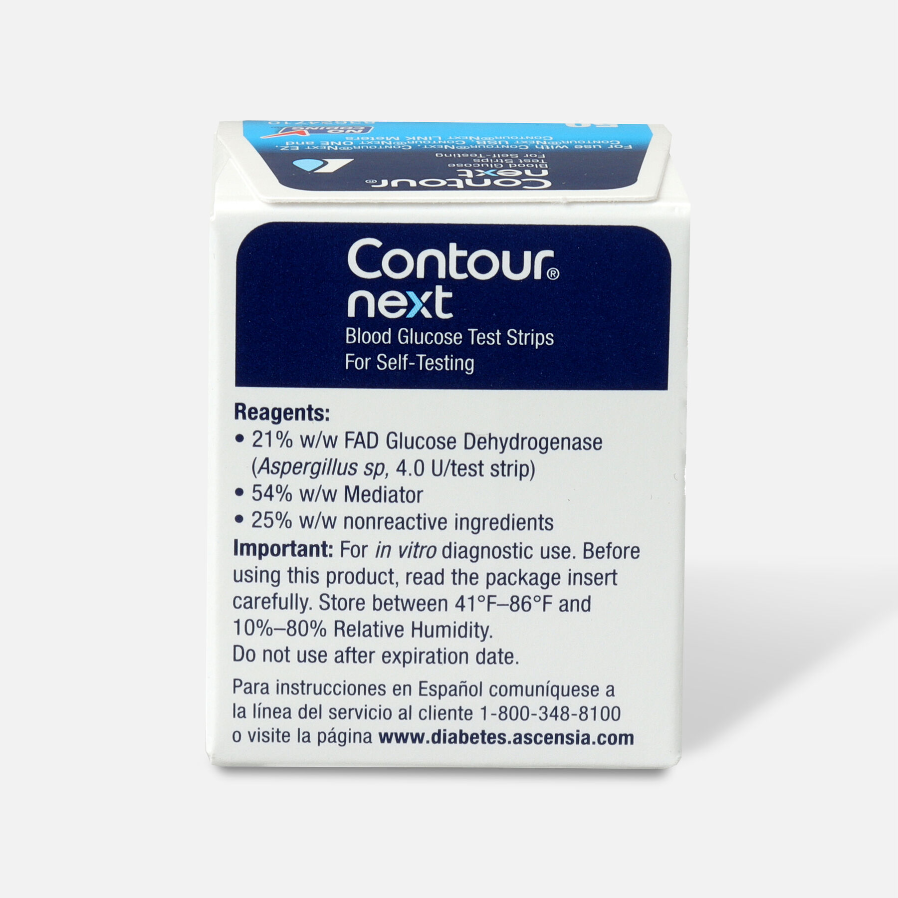 Contour Next Blood Glucose Test Strips, 50 ea