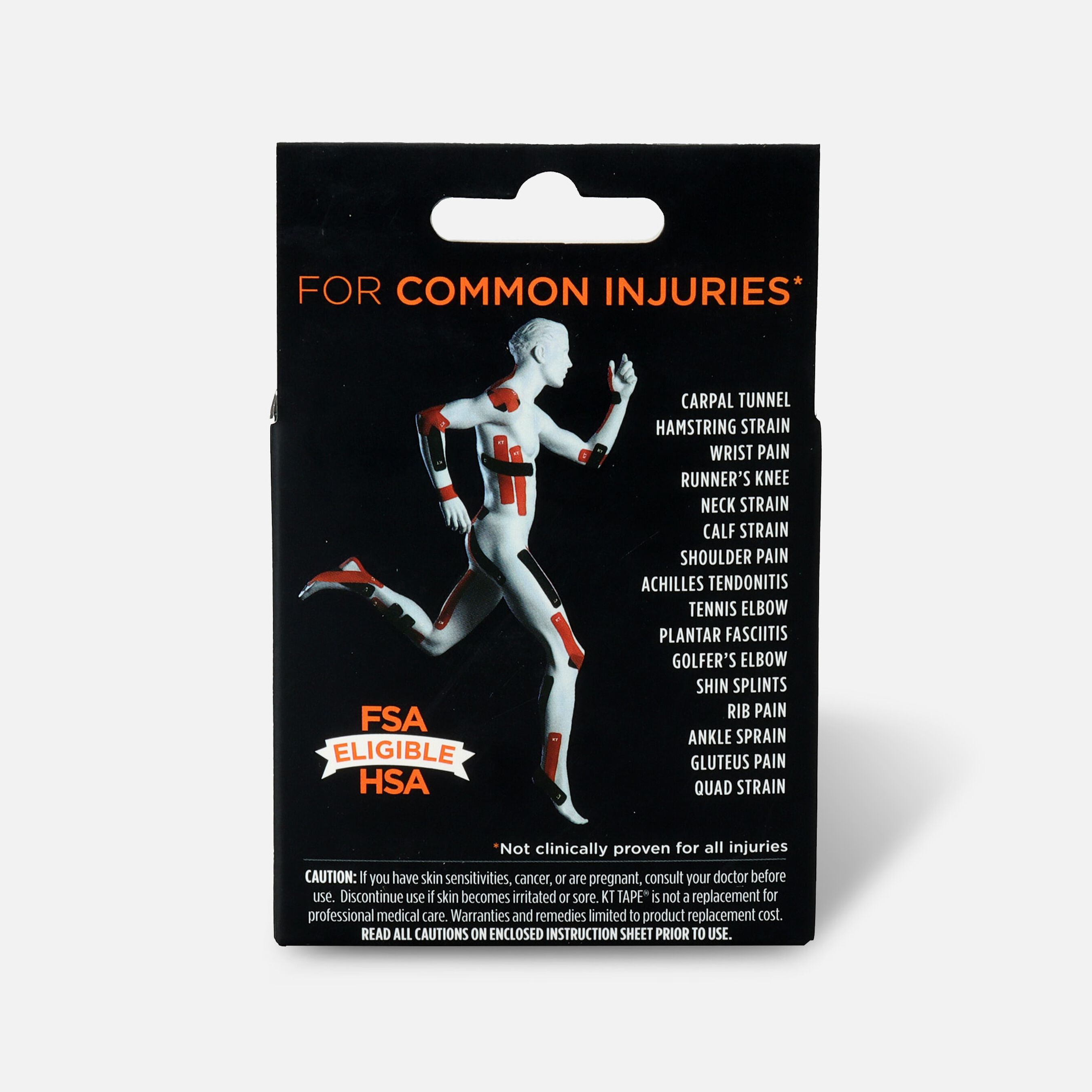 HSA Eligible KT TAPE Original, Precut, 20 Strip, Cotton, Blue HSA