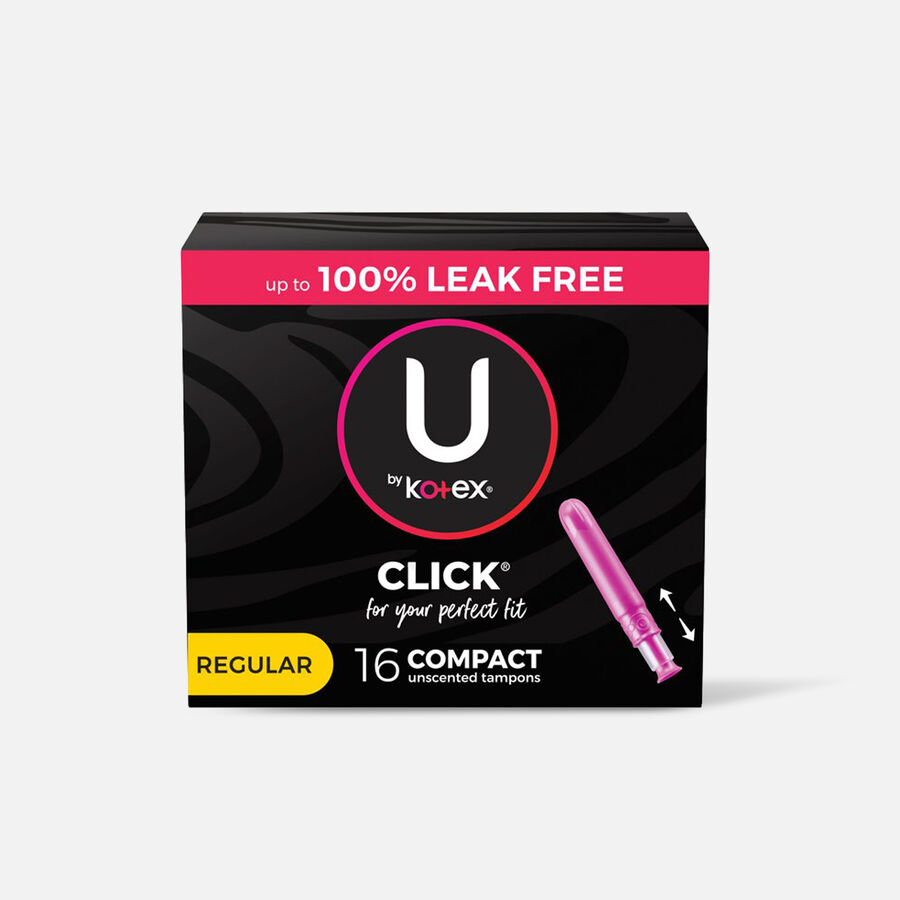U by Kotex Click Compact Tampons, Regular Absorbency, , large image number 0