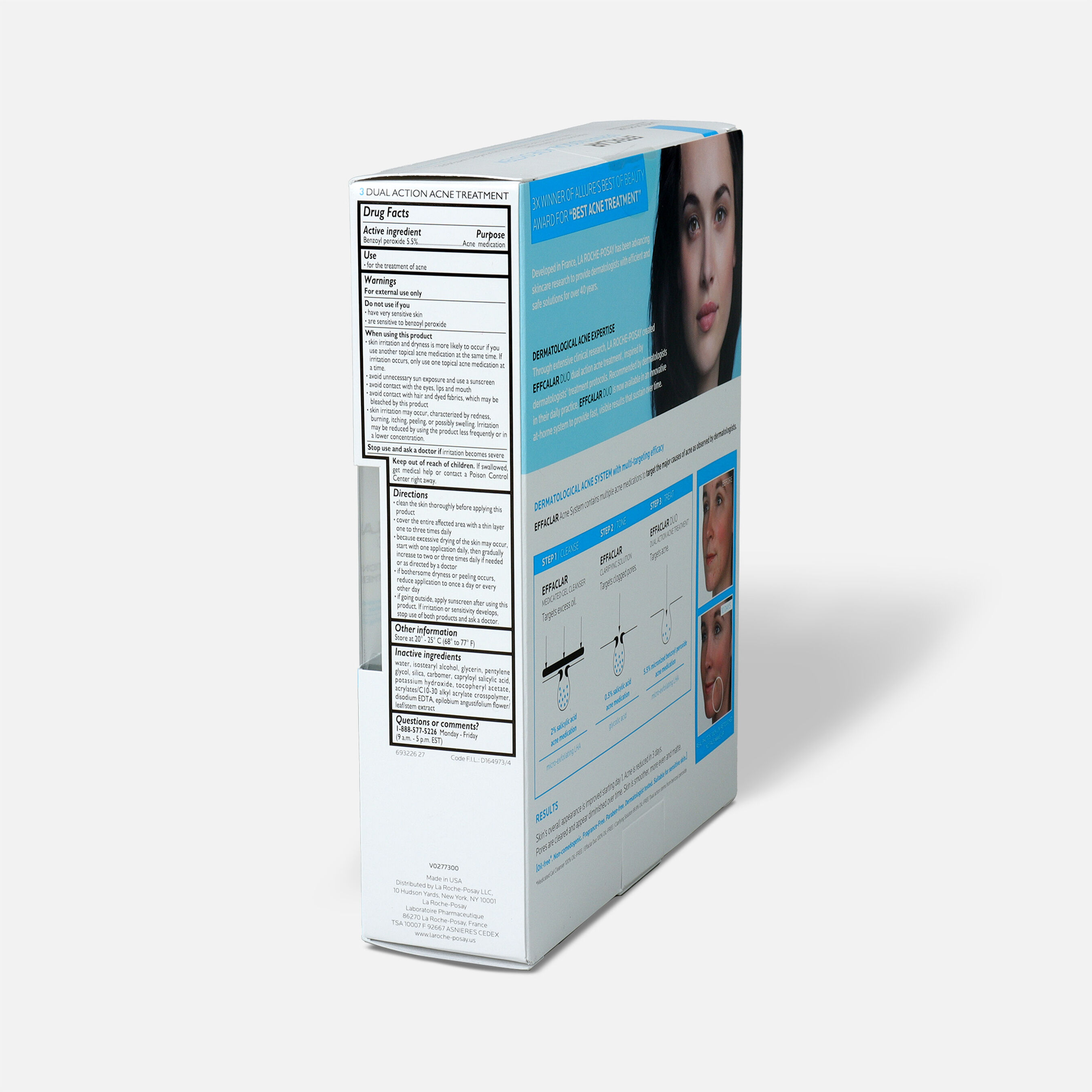 La RochePosay Effaclar Dermatological 3Step Acne Treatment System