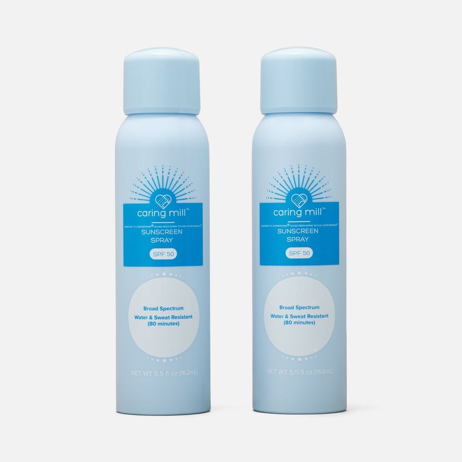 Caring Mill™ Sunscreen Spray, SPF 50, 5.5 fl oz. (2-Pack), , large image number 0