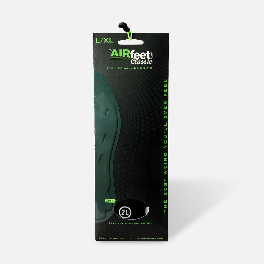 AirFeet CLASSIC Black Insoles, Size 2L (M 9-10.5; W 11-12), Pair, , large image number 0