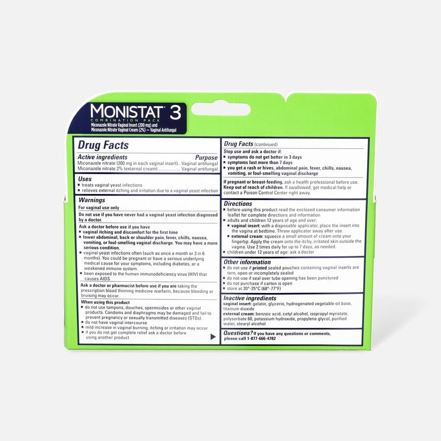 Monistat 3, Cure and Itch Relief, , large image number 1